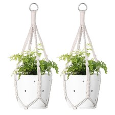 2 Pack 20 Inches Macrame Plant Hanger Rope to Hang Flower Pot Plant Hanger fo...