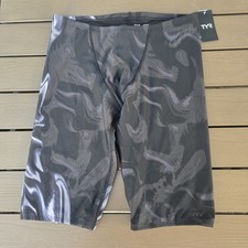 TYR Durafast Elite Men's Smoke/Black Vaporwave Swim Jammer SZ 30 New