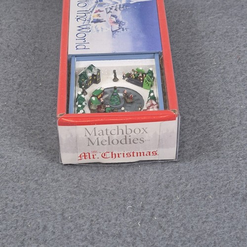 Mr. Christmas Matchbox Melodies Set 3 Animated Music Box Original Box Joy World - Picture 9 of 16