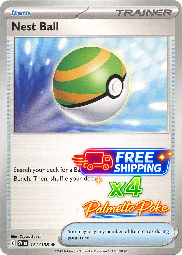 X4 Nest Ball 181 NM  Scarlet & Violet Playset