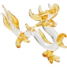 Crystal Dragon Statue Sculpture Chinese New Year Figurine Decorations