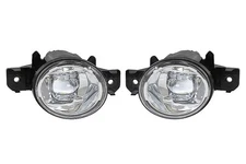 Front Fog Light Set LED Chrome Ultra White For Nissan Primera 01-07 Pair Lamps