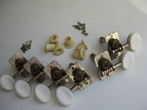 Vintage 60's Teisco Delrey Guitar 4 + 2 Tuners Set for Project Upgrade