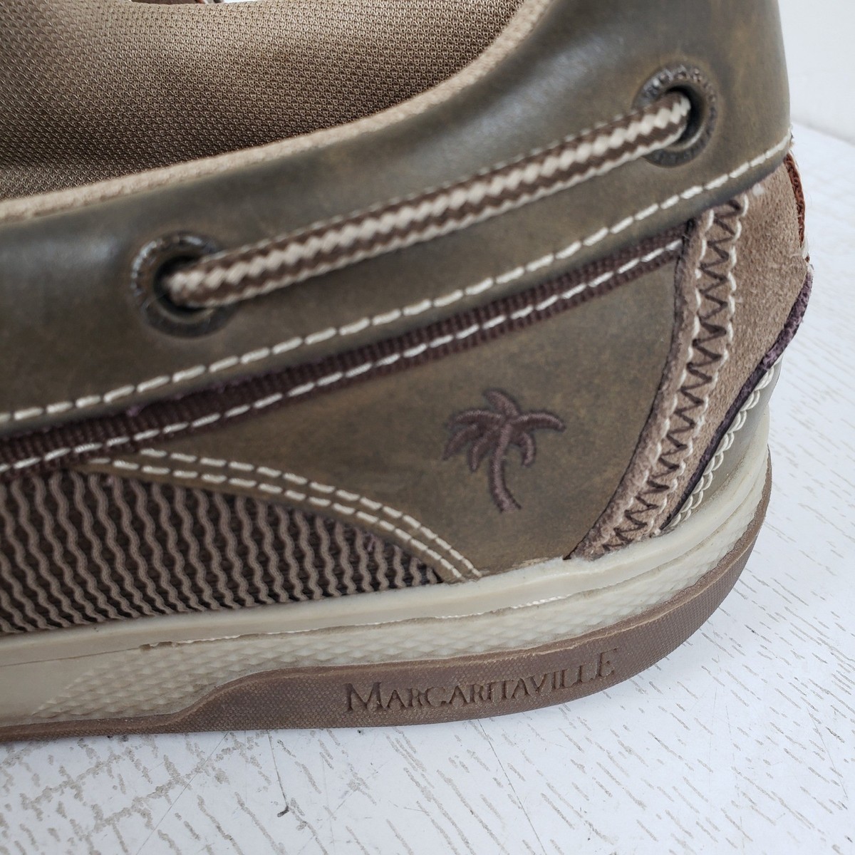 Margaritaville Shoes Mens Size 12 Palm Boat Lace Up Comfort Brown New Amazon.com | Margaritaville Men main image 4
