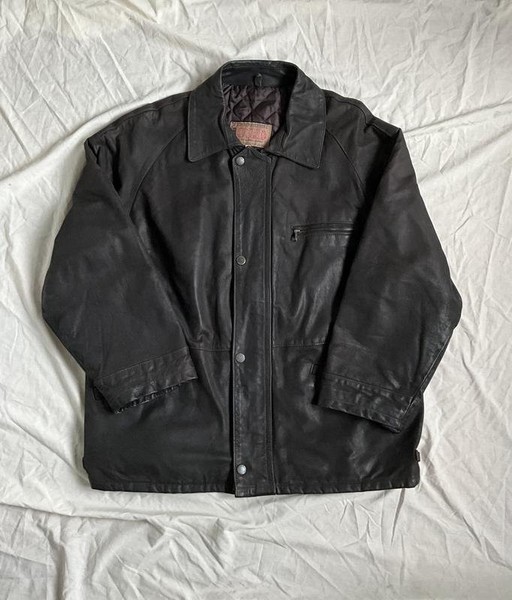Men American Vintage Jacket Black Leather 40 /L /