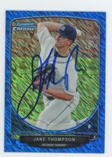 2013 Bowman Chrome Cream of the Crop Blue Jake Thompson Auto 100/250 #CC-DT4 COA