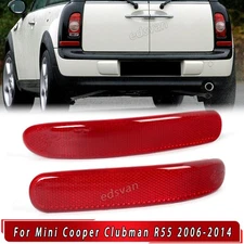 Rear Bumper Reflectors Lights For 2008-14 BMW Mini Cooper Clubman R55 Left Right
