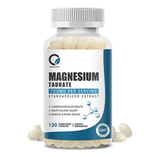 Magnesium Taurate for Sleep and Cardiovascular Health 700 mg 120 Capsule