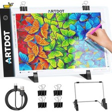 Tragbarer Leuchttisch A4 mit LED für Multifunktionale Anwendungen, inkl. Ständer