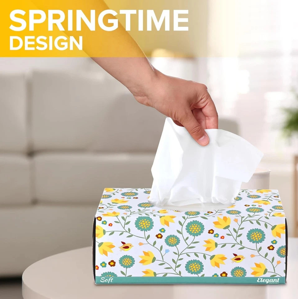 Pañuelos a granel premium, 8 cajas de 230 unidades, pañuelos faciales blandos de 2 capas para apagar Foto 4 de 4