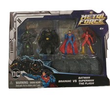 DC Comics Metal Force Team up Brainiac Vs Batman Superman The Flash Set 4