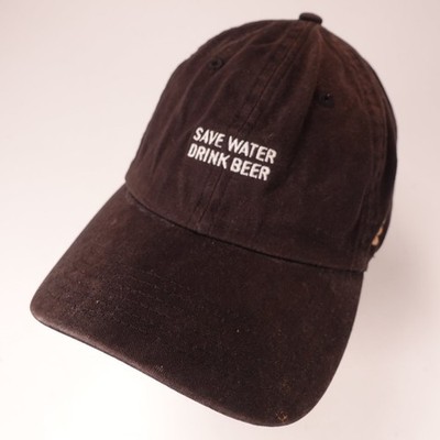 Wembley Hat Men's Adjustable Black Cotton Embroidered Beer Cap