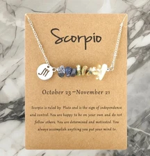 (New) Astrology Horoscope Necklace – Zodiac Charm Pendant Jewelry