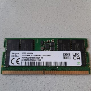 1 x 16 GB DDR5 SODIMM Arbeitsspeicher von SK Hynix 1R8 PC5 4800B SA0 1010 XT