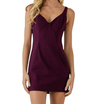 ENDLESS ROSE Burgundy Stretch Canvas FITTED BODYCON MINI DRESS V-Neck Lined SZ M | eBay ENDLESS ROSE Burgundy Stretch Canvas FITTED BODYCON MINI DRESS V-Neck Lined SZ M | eBay