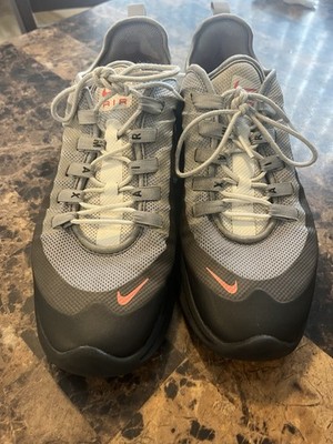 Nike Air Max Axis Men's 9 Wolf Grey Crimson Orange Running Shoes Rare