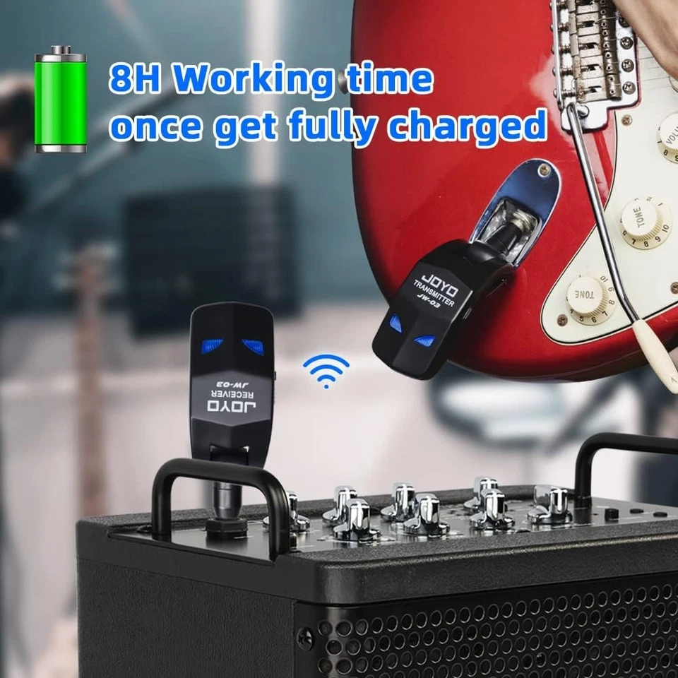 JOYO JW-03 Wireless System for Guitar Bass Transmitter Receiver 2.4GHz 4 Channel - Image 4 of 4