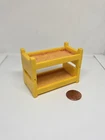 Vintage Fisher Price little people yellow single bunk bed for A-frame 990