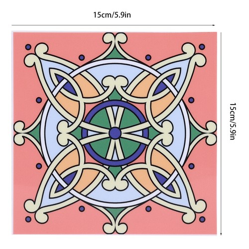 (Type 3 )10Pcs/Set 15x15cm Unique Pattern Tile Sticker Decorative Floor - Picture 9 of 11