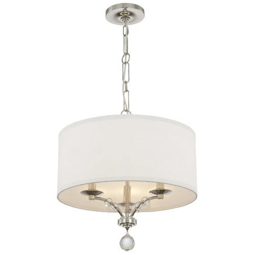 Crystorama Lighting Group 8005 Mirage 3 Light 18"W Pendant - Nickel - Picture 7 of 7