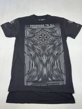 Neo4ic Quantum Droptail Graphic Gaming Short Sleeve Shirt Black AOP Men’s Large