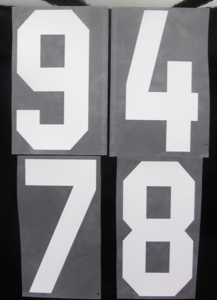 Flock Nummer number número Weiß white Trikot jersey shirt 70er 80er