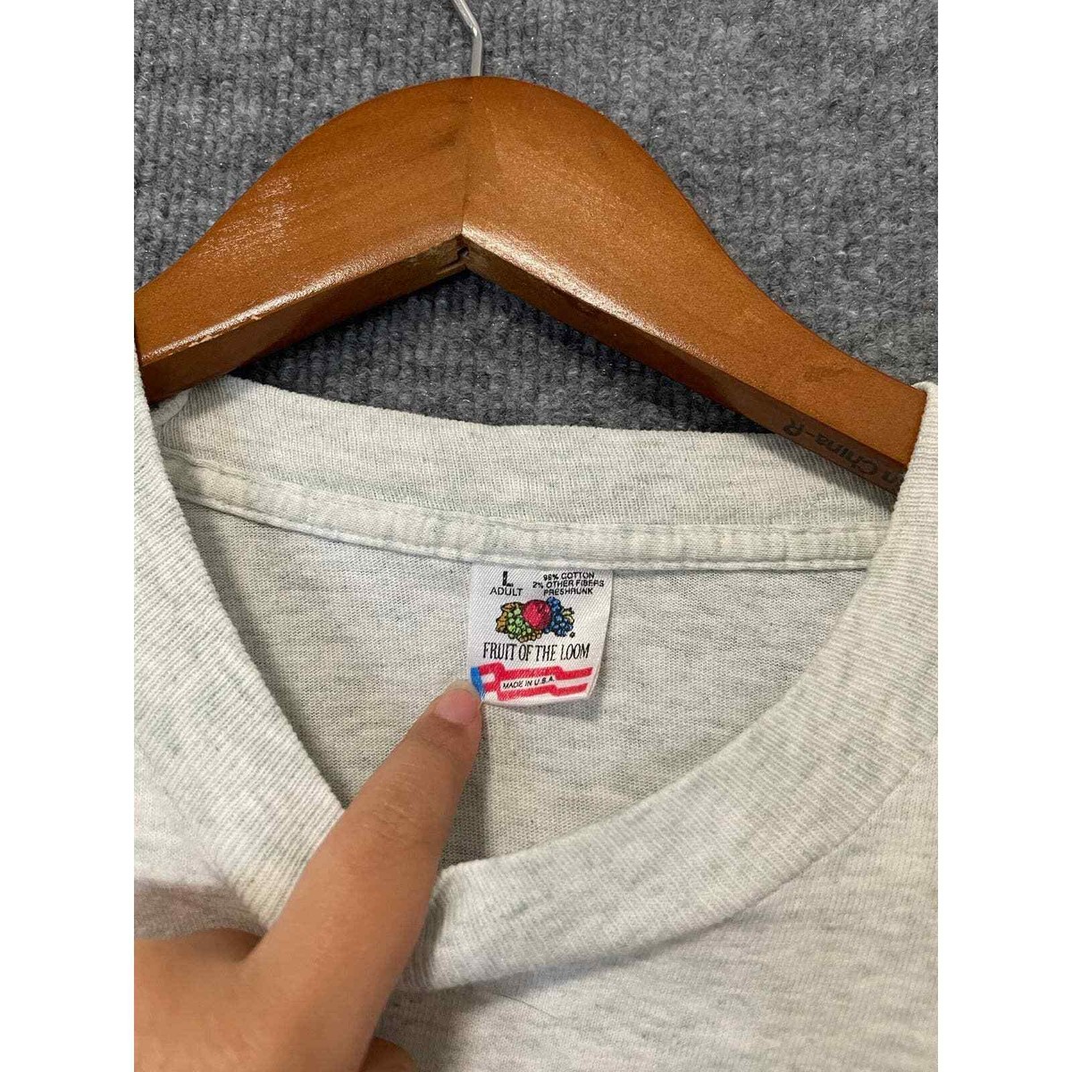 Vintage 90s Ben Davis grey fruit of the loom shirt size