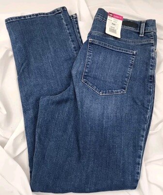 Lee Seattle Straight Women s Jeans 16 Medium Classic Fit Denim Stretch 