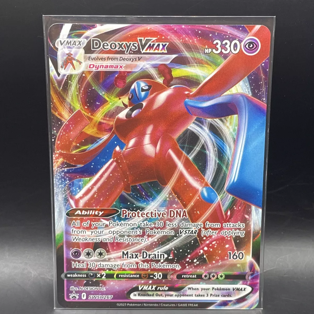 Pokemon Deoxys VMAX SWSH267 Black Star Promo Full Art NM