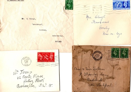 GB c1940's Collection KG VI Covers Wavy Line / Slogan Cancels / Circle All Pics - Picture 8 of 13