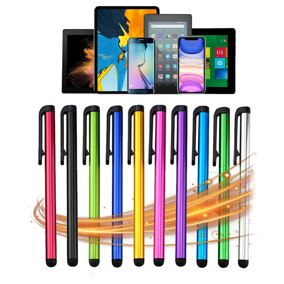 10pcs Stylus Pen Capacitive Pencil Touch Screen Pen Clip Design For Phone Tablet - Image 2 of 4