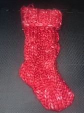 New Place  Time Red Chunky Knit Christmas Stocking Starry Night Tree Decor