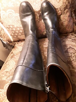 Corso Como Classic Black Leather Riding Boots 1