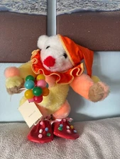 Vintage Musical Circus Clown Bear Handmade 1988-Artist Signed