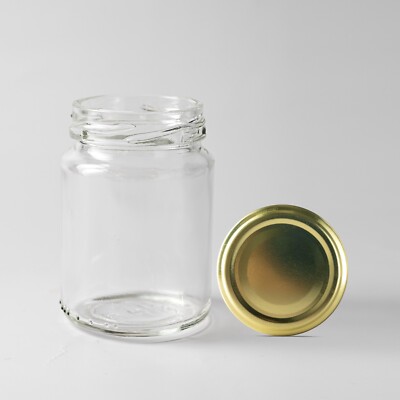 Marmelade Honig Saucen klein rund Glas 4 oz/106 ml mit Deckel Riviera