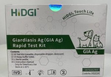 10 Pack GIA-Canine/Feline GIARDIA Rapid Home Test Kits for Dogs Cats Veterinary