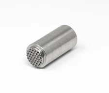 1911 End Cap - Commander Size, Checkered, Thick Flange, Stainless