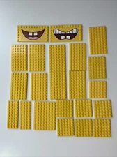 LEGO YELLOW LOT 23 PCS 6X12 6X10 6X6 4X10 PLATE VARIETY BUILDING PIECES