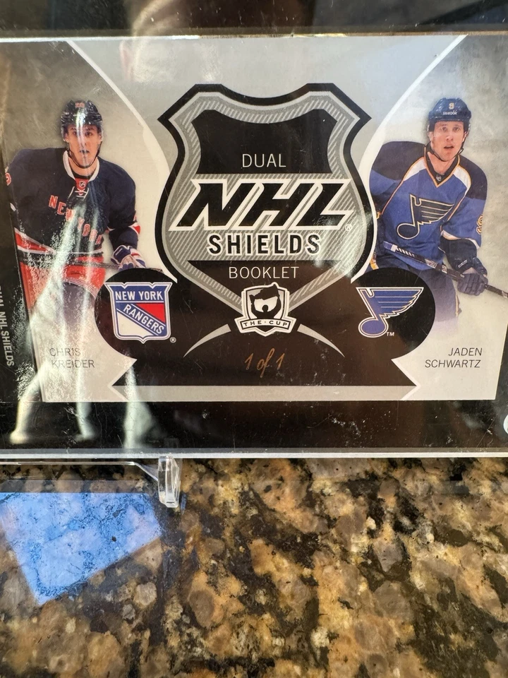 Chris Kreider/Jaden Schwartz novato escudo folleto 1/1 la taza Foto 3 de 4