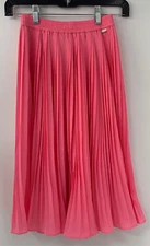 Molo Girls Neon Pink Elastic Waist Pleated Skirt sz 9-10y