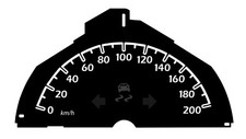 Tachoscheibe speedometer 200 km/h passt Smart 451 2012-15 Pulse Passion Brabus Tachoscheibe speedometer 200 km/h passt Smart 451 2012-15 Pulse Passion Brabus