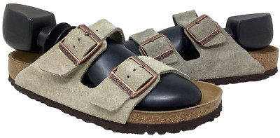 Birkenstock Women's Arizona Double Buckle Slide Sandals Taupe Size:6 82i