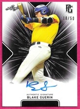 2021 Leaf Perfect Game National Baseball BLAKE GUERIN Black Autograph 18/50