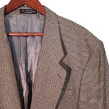 Gianfranco Ruffini Italy Sport Coat Jacket Mens Size 48 R Silk Blend Brown