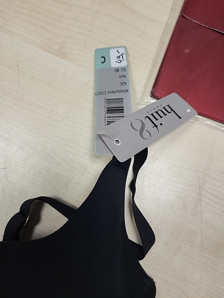  Bh Marke Huit Gr.80 C Neu Schwarz Tiefes Dekolleté - Bild 3 von 4