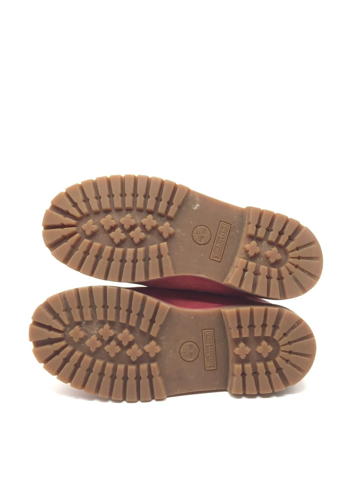 Timberland 6 inch Burgundy Botas De Cuero Nubuck Rojo Mujer T.39 US.6 UK.5,5 - Imagen 3 de 4
