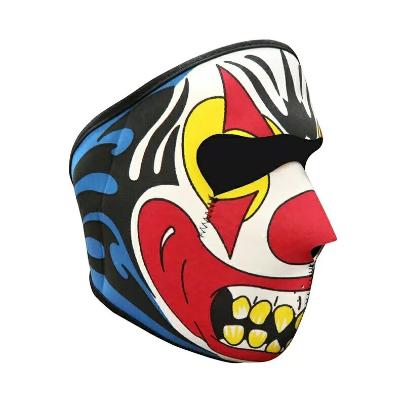 Mascarilla facial de neopreno transpirable de calidad reversible - payaso