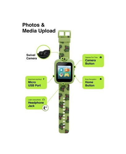 iTech Jr Kids Smartwatch. Earbuds & Smartwatch Set - Green Dinosaur Print - 第 2/5 張圖片