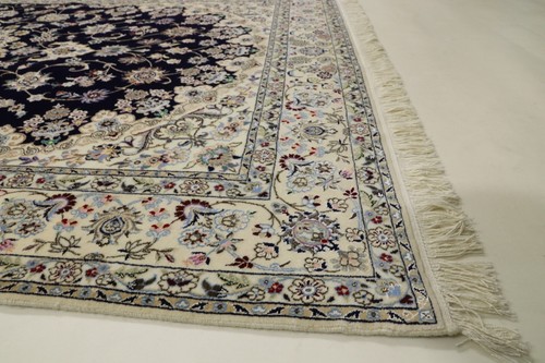 Alfombra Oriental Super Nain 6 La Con Seda (240 X 154 CM) Alfombra Persa Top - Imagen 9 de 11
