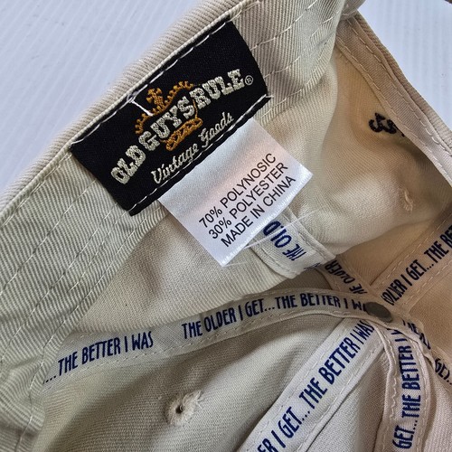 Old Guys Rule Senior Tour No Holes Parred Off White Adjustable Golf Cap - Bild 11 von 11